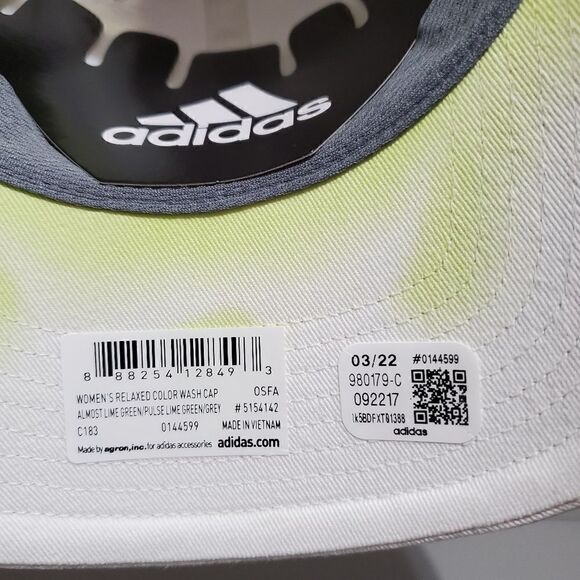 Adidas Womens Lime Green Wash Cap Strapback Hat Adjustable OSFA #5154142 NWT - Picture 8 of 10